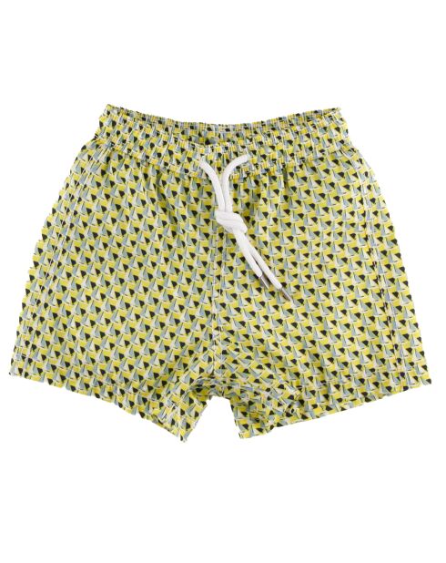 Boxer de bain imprimé jaune