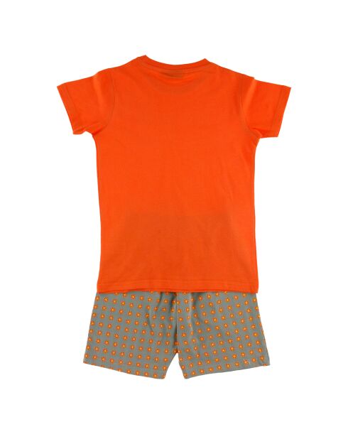 Pyjama imprimé orange/marron