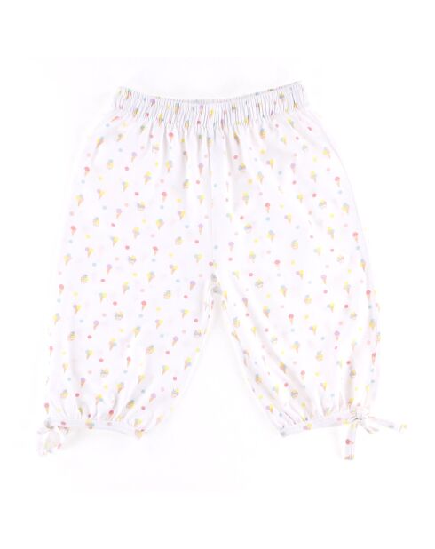 Pyjama corsaire imprimé jaune/blanc