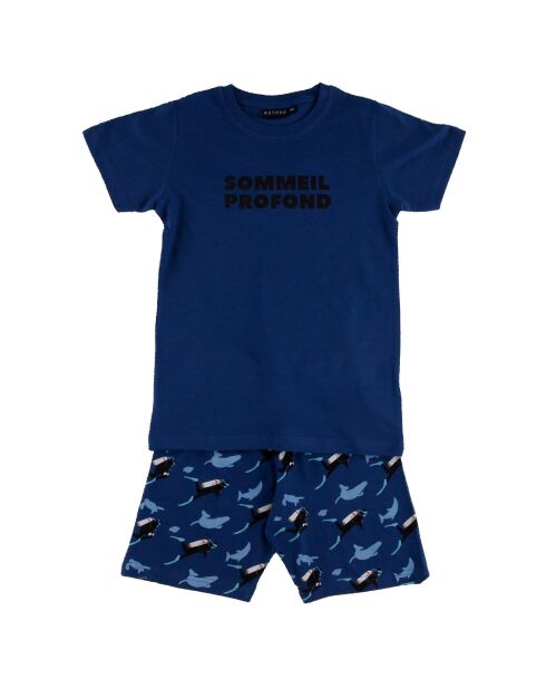 Pyjama imprimé bleu