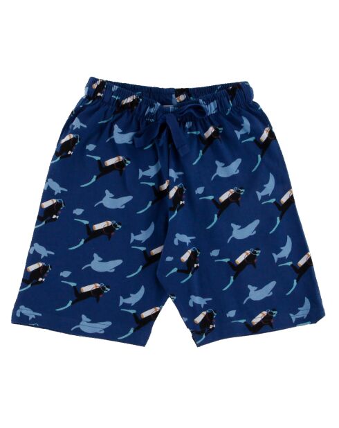 Pyjama imprimé bleu