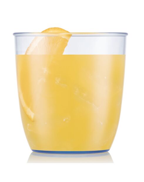 4 Gobelets Kvadrant bleu/transparent  - 0.35L
