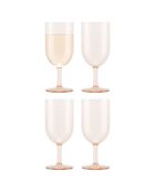 4 Verres à vin blanc Oktett rose/transparent - 0.23L