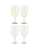 4 Verres à vin blanc Oktett vert/transparent - 0.23L