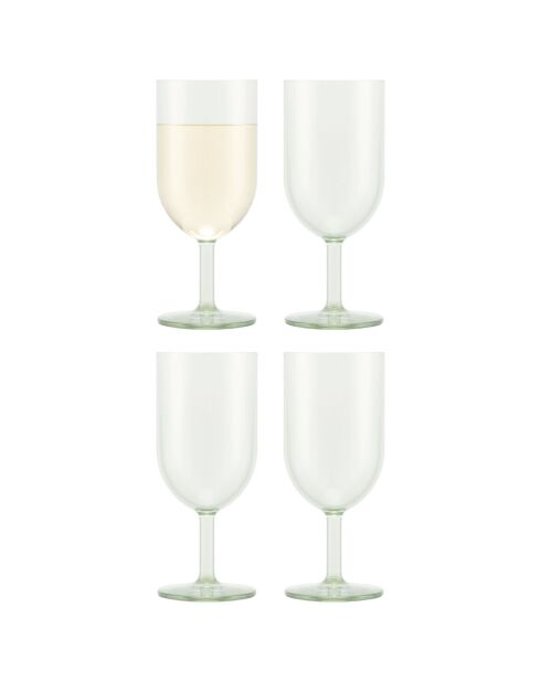 4 Verres à vin blanc Oktett vert/transparent - 0.23L