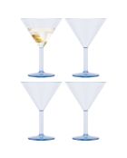 4 Verres à Martini Oktett bleu/transparent  - 0.18L