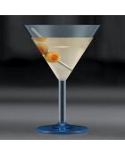 4 Verres à Martini Oktett bleu/transparent  - 0.18L