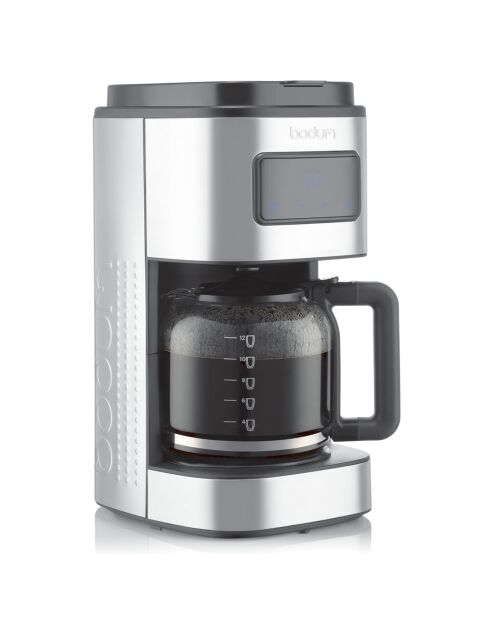 Cafetière électrique programmable à filtre permanent Bistro grise - 1.5 L