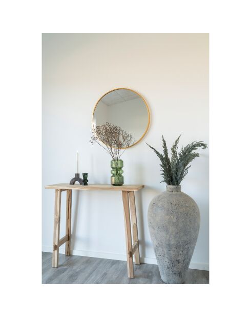 Vase en verre vert - D.12x25 cm