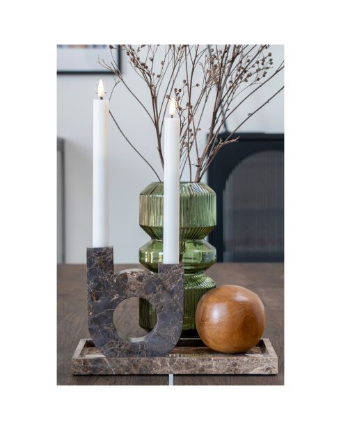 Vase en verre vert - D.12x25 cm