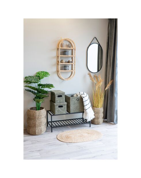 Bombay Fußmatte aus gewebter Jute, naturfarben, 80 x 50 x 1 cm