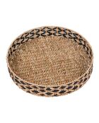 Plateau en jonc de mer Nerja naturel - D.38x7 cm