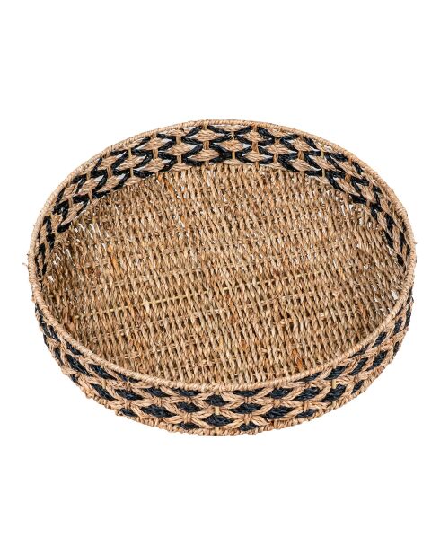 Plateau en jonc de mer Nerja naturel - D.38x7 cm
