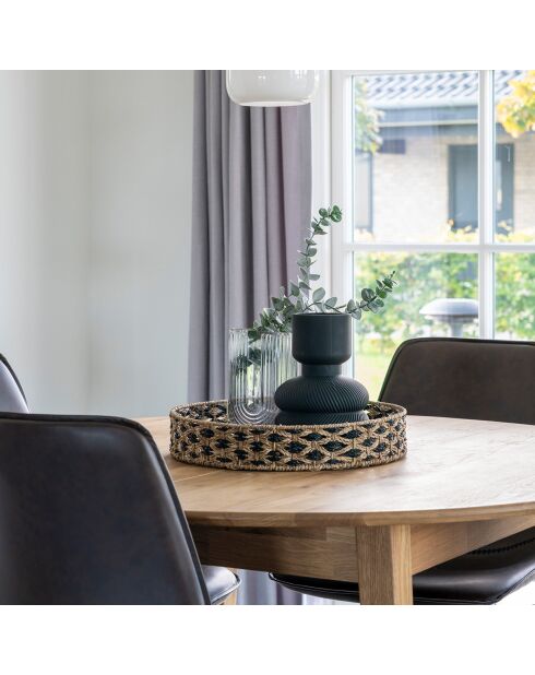 Plateau en jonc de mer Nerja naturel - D.38x7 cm