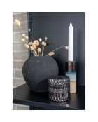 2 glazen potten van gerookt glas - 9x9x8,5 cm