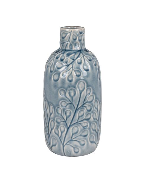 Vase en céramique bleu - 12x12x26 cm