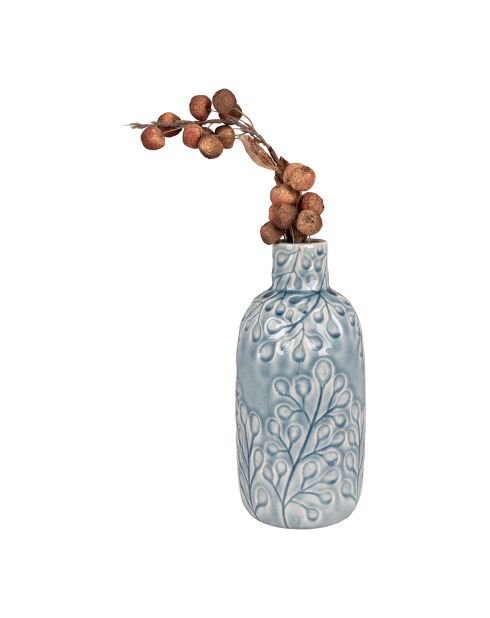Vase en céramique bleu - 12x12x26 cm