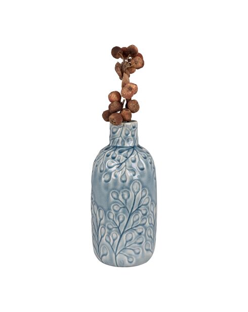 Vase en céramique bleu - 12x12x26 cm