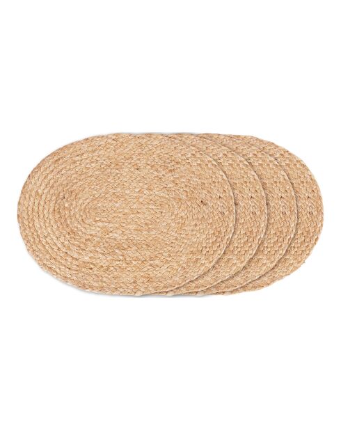 Set de table en jute tressé Bombay naturel - 45x35 cm