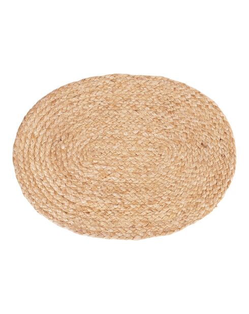 Set de table en jute tressé Bombay naturel - 45x35 cm