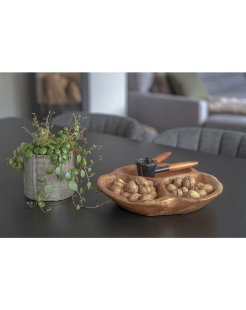 Bol en teck Nola teck - 30x30x5 cm