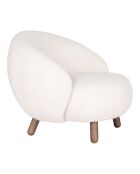 Fauteuil bouclette Savona blanc - 80x76x68 cm