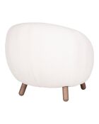 Fauteuil bouclette Savona blanc - 80x76x68 cm