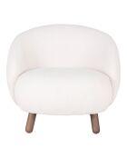Fauteuil bouclette Savona blanc - 80x76x68 cm