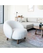 Fauteuil bouclette Savona blanc - 80x76x68 cm