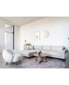 Fauteuil bouclette Savona blanc - 80x76x68 cm