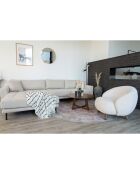 Fauteuil bouclette Savona blanc - 80x76x68 cm