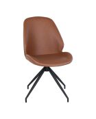 Silla de comedor giratoria Monte Carlo marrón - 60x50x88 cm