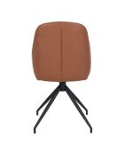 Silla de comedor giratoria Monte Carlo marrón - 60x50x88 cm