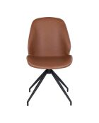 Silla de comedor giratoria Monte Carlo marrón - 60x50x88 cm