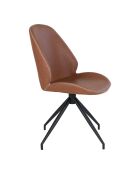 Silla de comedor giratoria Monte Carlo marrón - 60x50x88 cm