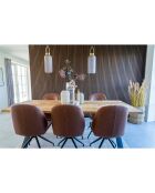 Silla de comedor giratoria Monte Carlo marrón - 60x50x88 cm