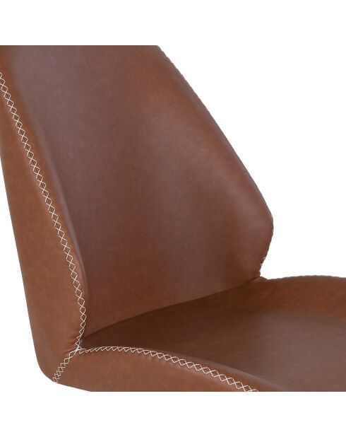 Silla de comedor giratoria Monte Carlo marrón - 60x50x88 cm