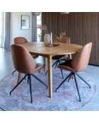 Silla de comedor giratoria Monte Carlo marrón - 60x50x88 cm