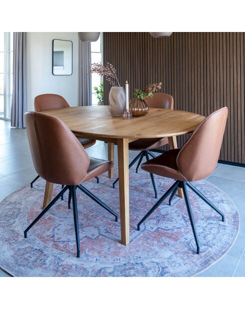 Monte Carlo draaibare eetkamerstoel bruin - 60x50x88 cm