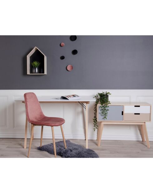 Vojens weißer Schreibtisch - 60x120x75 cm