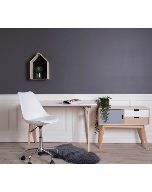 Vojens weißer Schreibtisch - 60x120x75 cm