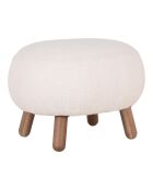 Savona Boucle Fußstütze weiß - 50x60x37 cm