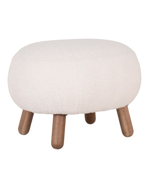 Savona Boucle Fußstütze weiß - 50x60x37 cm