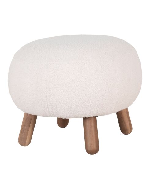 Savona Boucle Fußstütze weiß - 50x60x37 cm