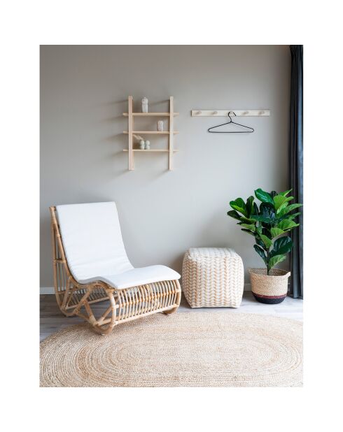 Tapis en jute tressé Bombay naturel - 200x140x1 cm