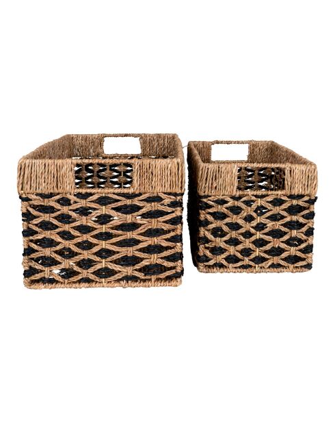 2 cestas de pastos marinos Salat negro/natural