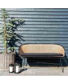 2 schwarze Bondi-Laternen aus Stahl und Glas