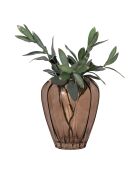 Vaso in vetro marrone - 22x22x29 cm