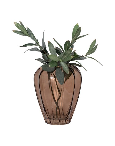 Vaso in vetro marrone - 22x22x29 cm