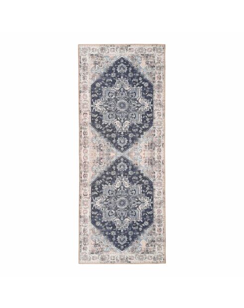 Tapis de couloir Havana bleu - 200x80x1 cm